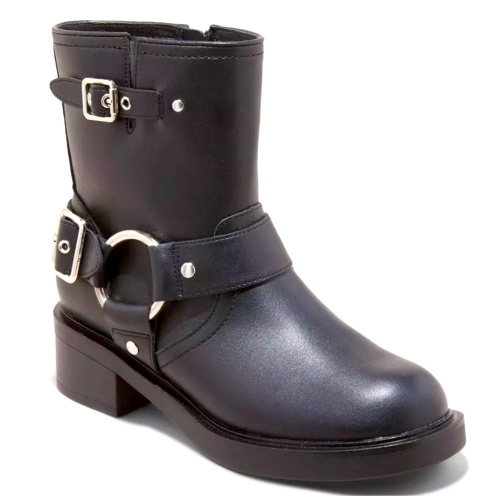 Universal Thread boot Women Black Connor Harness Buckle Ankle Shoe New size 8.5